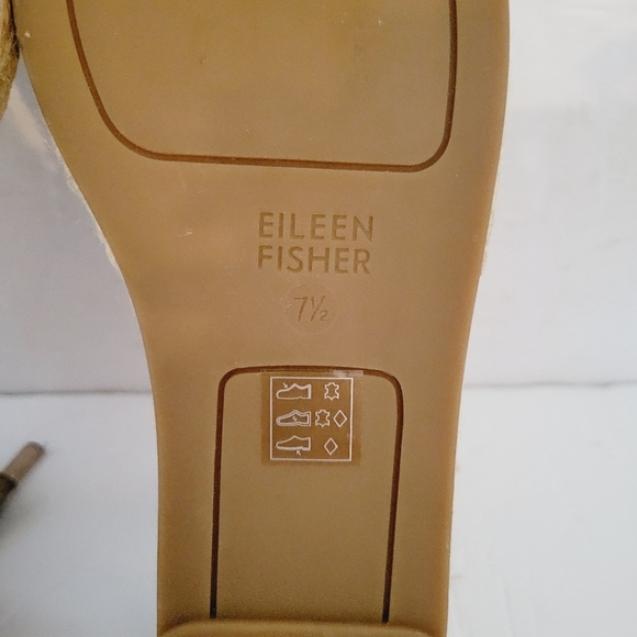 New Eileen Fisher Womens Lala Ankle Sandal 7,5 US Bronze Espadrille Flat Zip - Picture 7 of 7